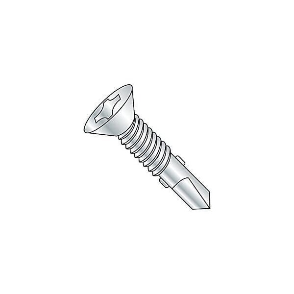 Newport Fasteners Self-Drilling Screw, #12-24 x 2-1/2 in, Zinc Plated Steel Flat Head Phillips Drive, 1000 PK 164898-1000 - main